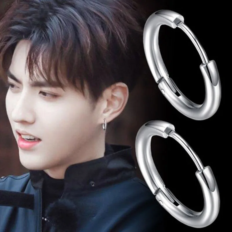 2 шт./компл. маленькие серьги кольца из нержавеющей стали для женщин и мужчин