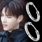 2 шт.компл., маленькие серьги-кольца из нержавеющей стали для женщин, мужчин, золотые, черные, круглые серьги, спиральное кольцо для пирсинга, 10 мм