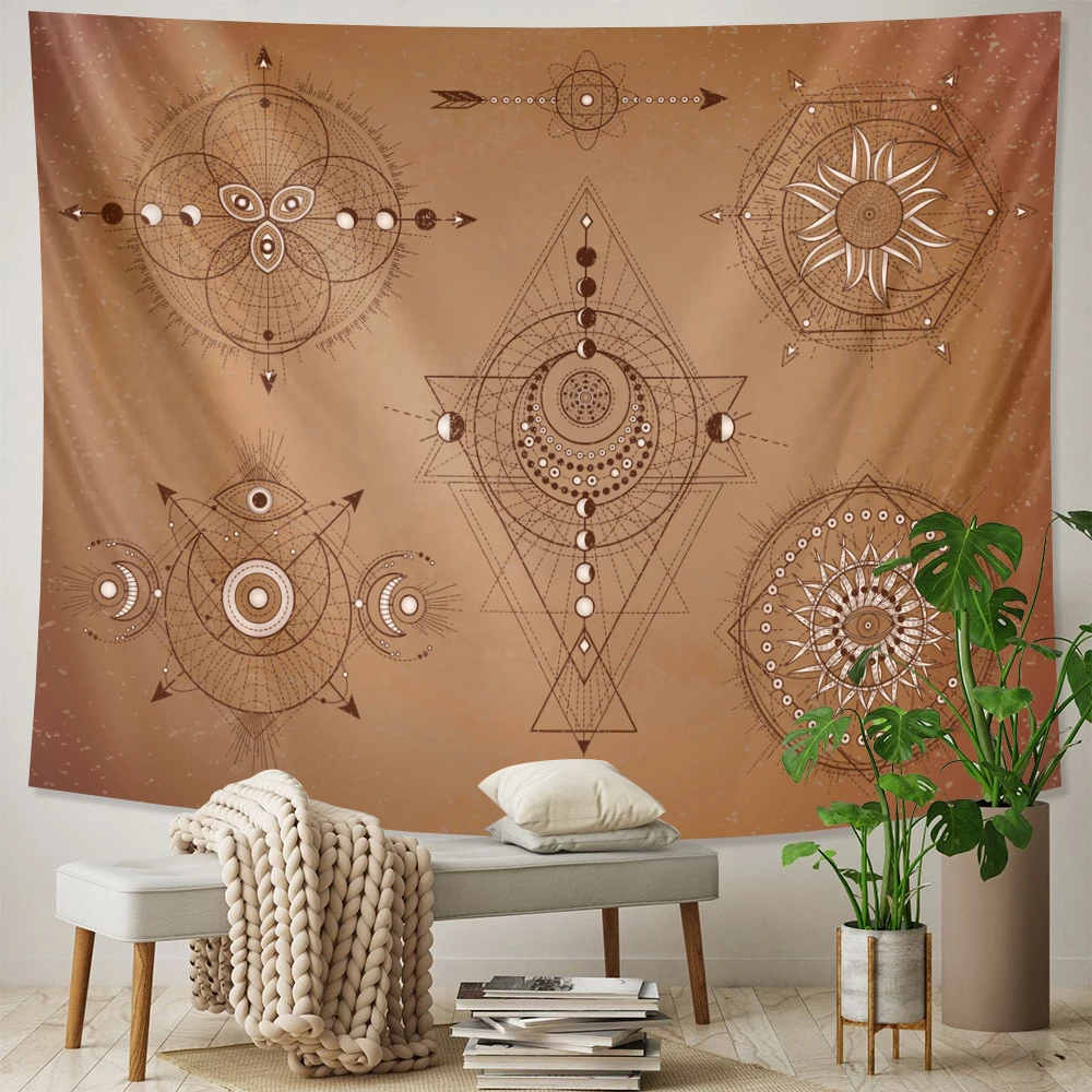 Психоделическая сцена животное домашнее Искусство декоративный гобелен ведро