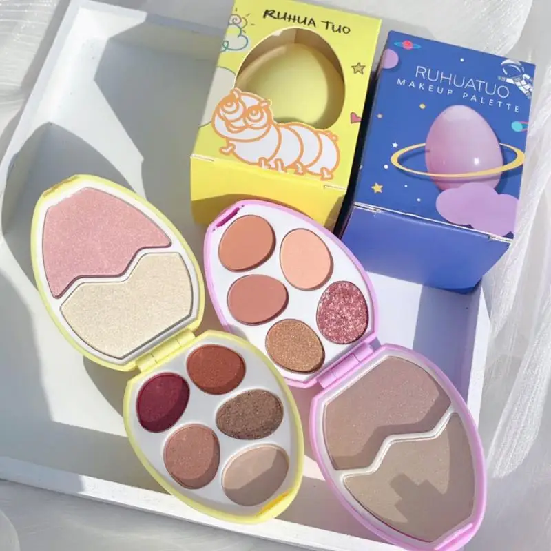 

Matte Eyeshadow Glitter Face Brighten Natural Three-dimensional Contouring Highlighter Shimmer Blush Makeup Egg Longlasting QMBY