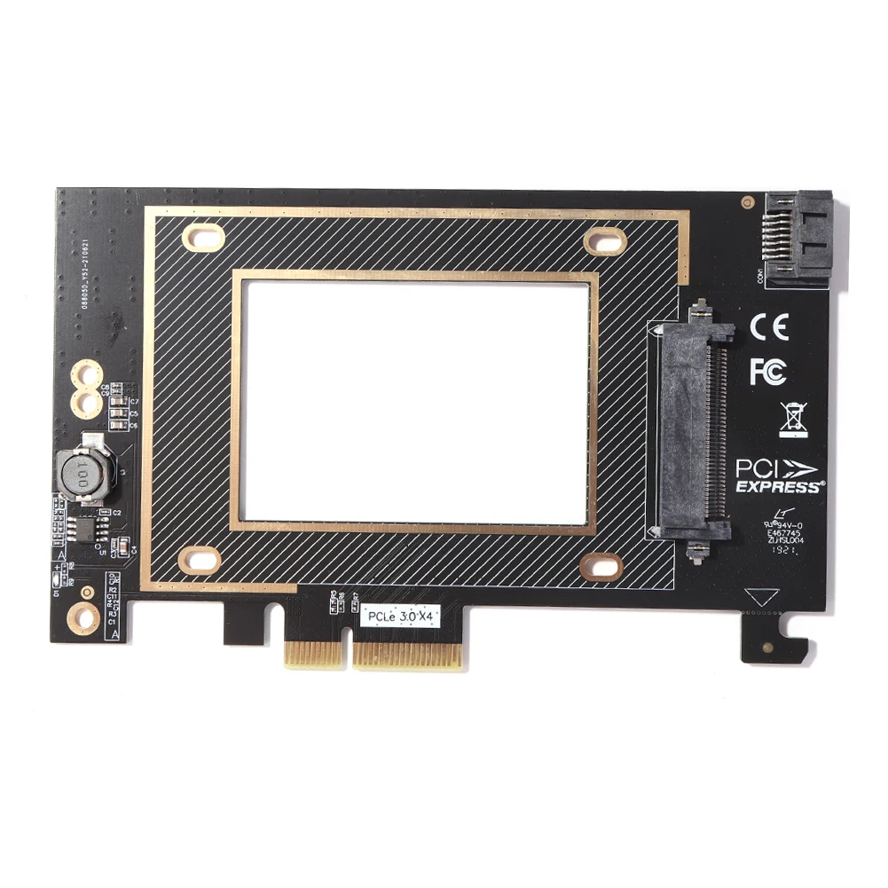 

Add On Cards 2.5-inch NVMe SSD Adapter Card Replacement PCI-E X16 to U.2 SFF8639 Riser Expansion Card for Windows 10/8/8.1