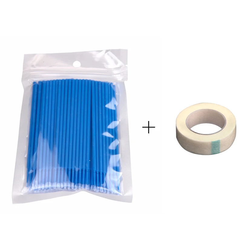 Одноразовые кисти для макияжа 100 шт. ватные палочки прочная микро-кисть туши