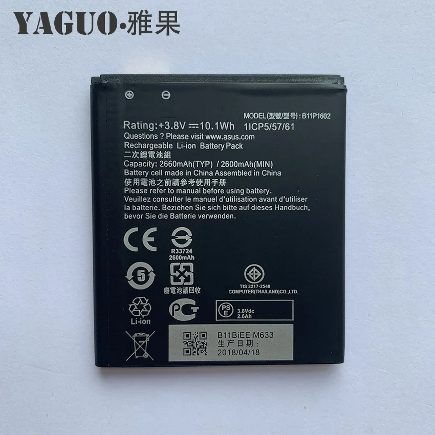 100% Оригинальный аккумулятор 2660 мАч для ASUS Zenfone B11P1602 Go 5 &quotZB500KL X00ADA X00AD