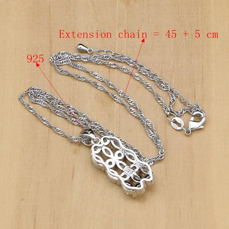 Ювелирные изделия для невесты из натурального серебра 925 пробы с белым