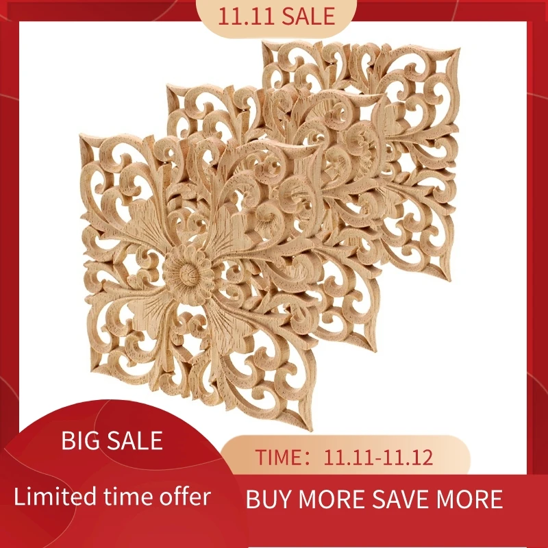 

Wooden Decal Supply European-Style Applique Real Wood Carving Accessories And Retail.Woodcarving
