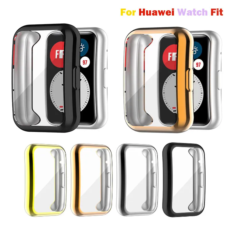 

Защитный чехол для часов Huawei Watch 2 в 1, мягкий ультратонкий прозрачный защитный чехол из ТПУ с цветным покрытием