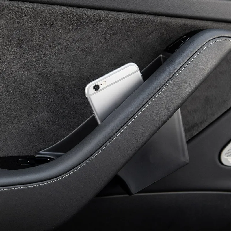 

For Tesla Model 3 17- 2020 Auto Door Side Armrest Box Storage Handle Tray Organizer Container Hidden Holder Box Car Accessories