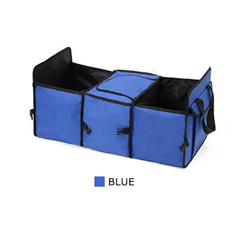 BLUE Красный/синий/черный/оранжевый Оксфордский тканевый автомобильный ящик для хранения багажник Органайзер Автомобильный задний сиденье для автомобиля грузовика или органайзер для внедорожника - Название цвета: BLUE