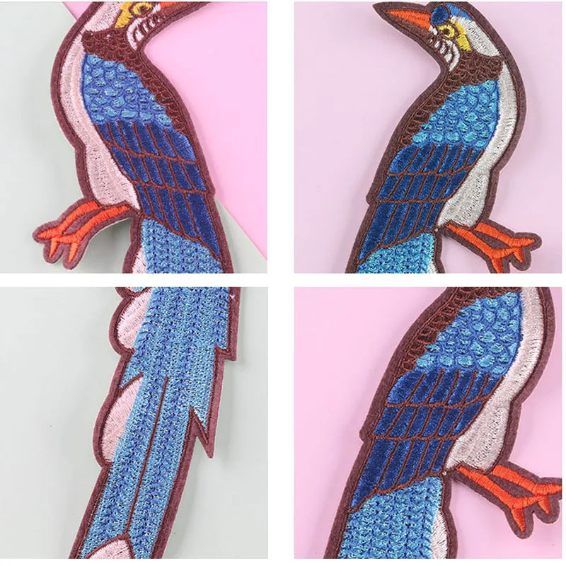 2 шт. патчи с вышивкой птицы для одежды байкерские мотоциклетные утюгом топов