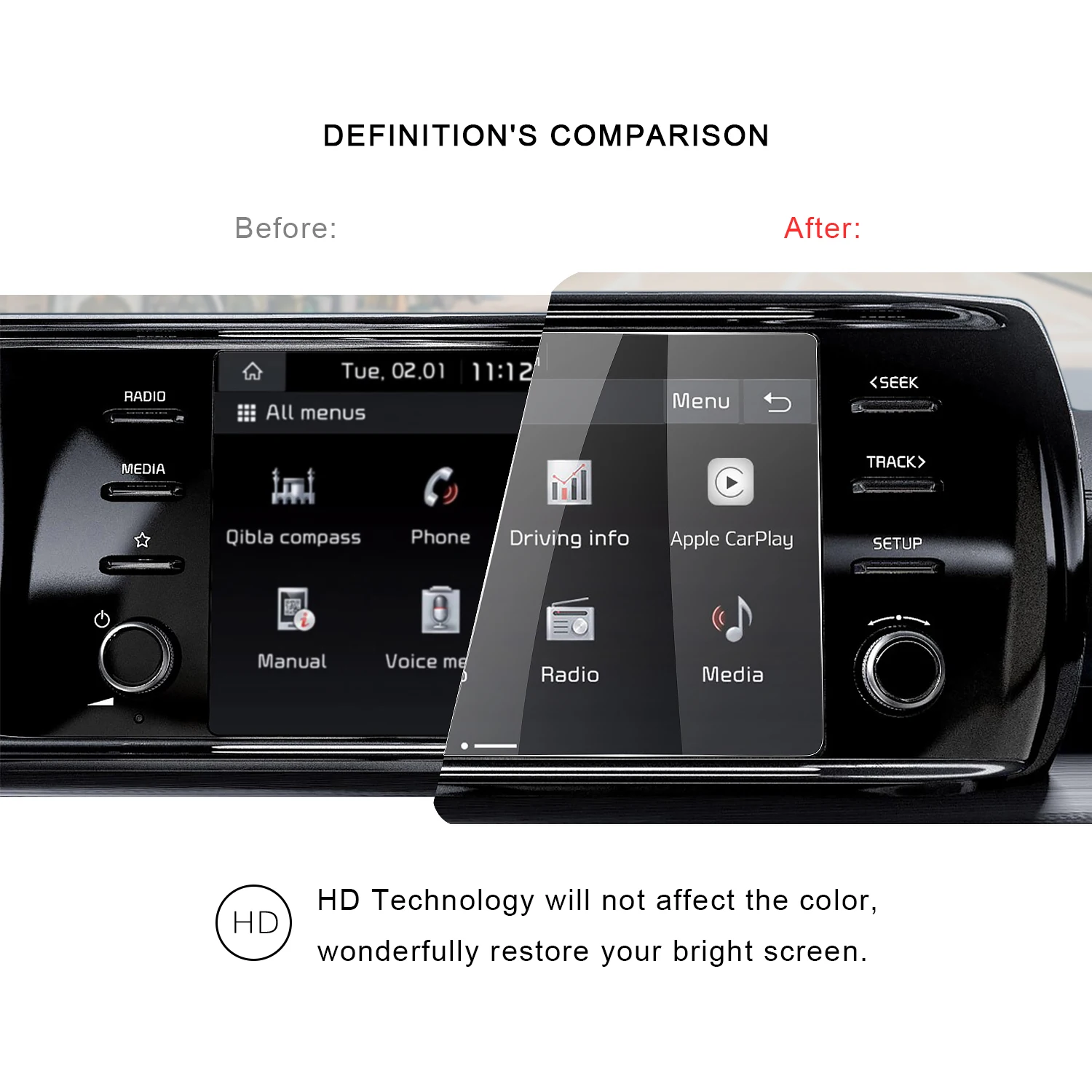 ruiya for k5 dl3 2020 8inch car navigation touch center screen protector auto interior accessories tempered glass film 208126mm free global shipping