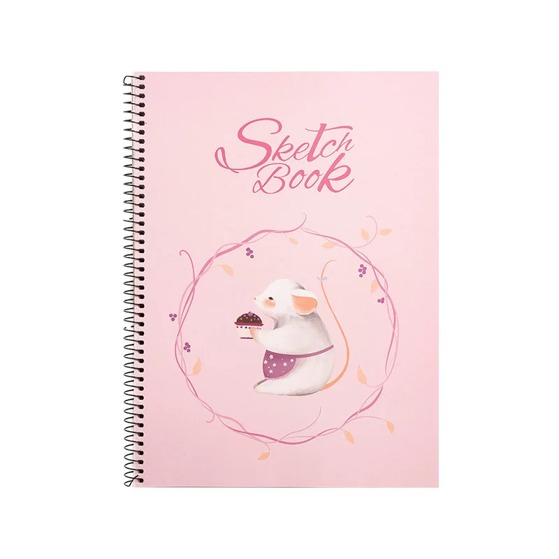 

Yisuremia Kawaii A4 Coil SketchBook Art Drawing Painting Template Graffiti Sketch Books Notepad Paper School Office Art Supplies