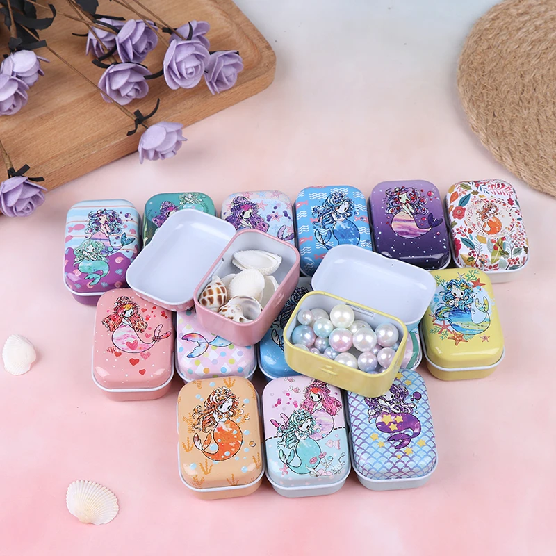 1 шт. новый мультфильм Русалка Альпака жестяная коробка праздничный узор