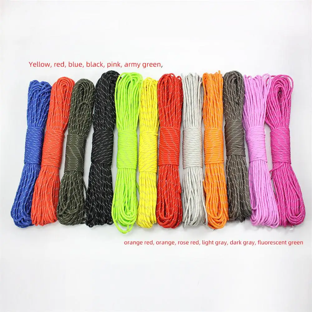 

7-strand Paracord For Survival Parachute Cord Lanyard For Camping Climbing Camping Rope Hiking Clothesline