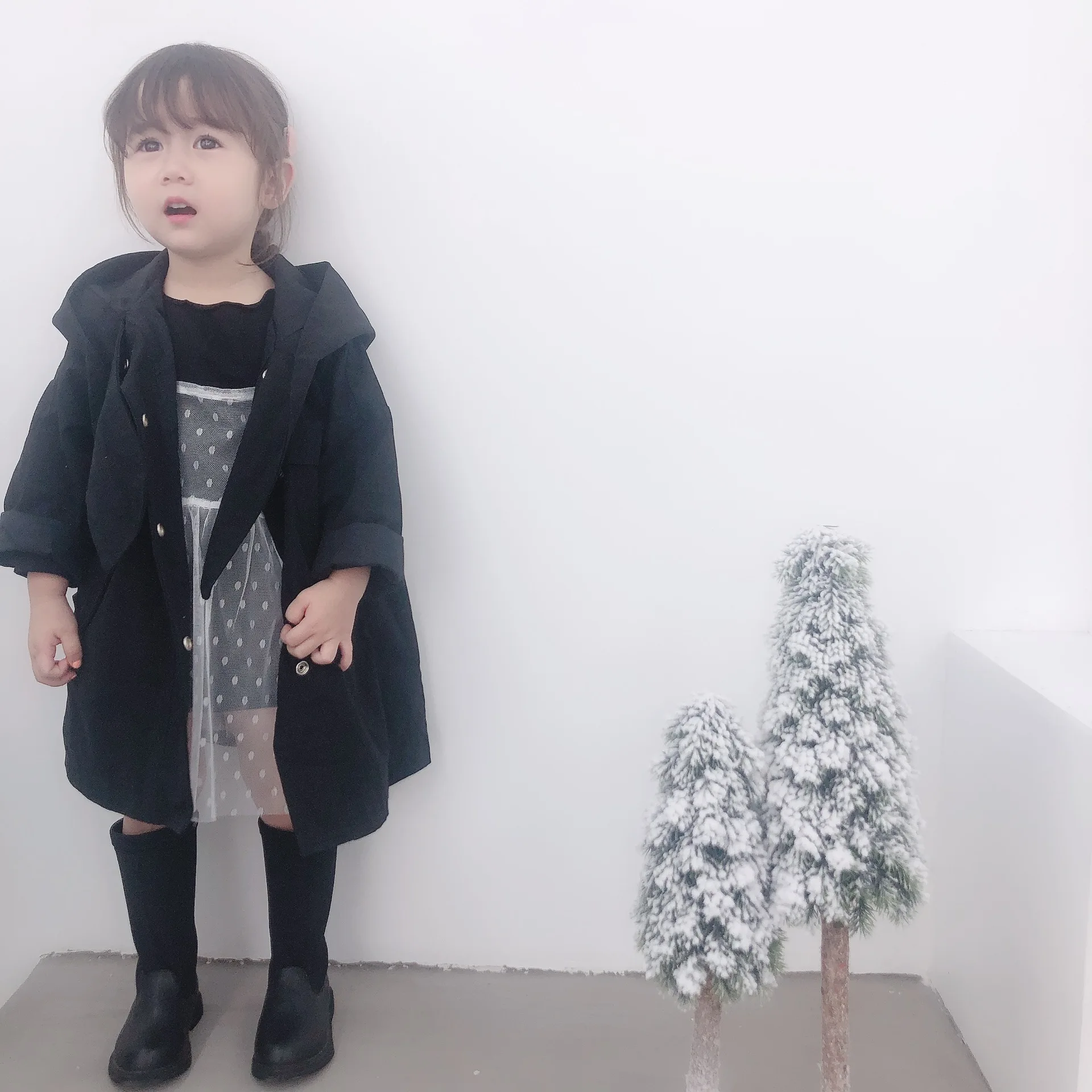 Модные однотонные тренчи с капюшоном в Корейском стиле для девочек 1 6 лет Детские