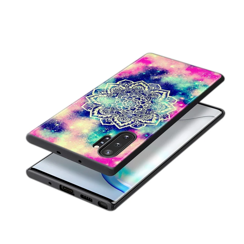 

Vintage pattern Higan Flower For Samsung Galaxy Note 20 10 9 8 S21 S10 S10E S9 S8 S7 Ultra Lite Plus Pro 5G Black Phone Case