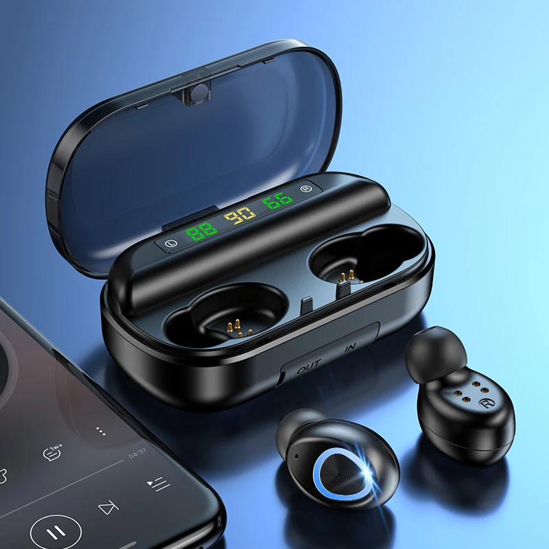 OTTWN V10 беспроводные наушники Bluetooth V5.0 Спортивные Беспроводные светодиодный