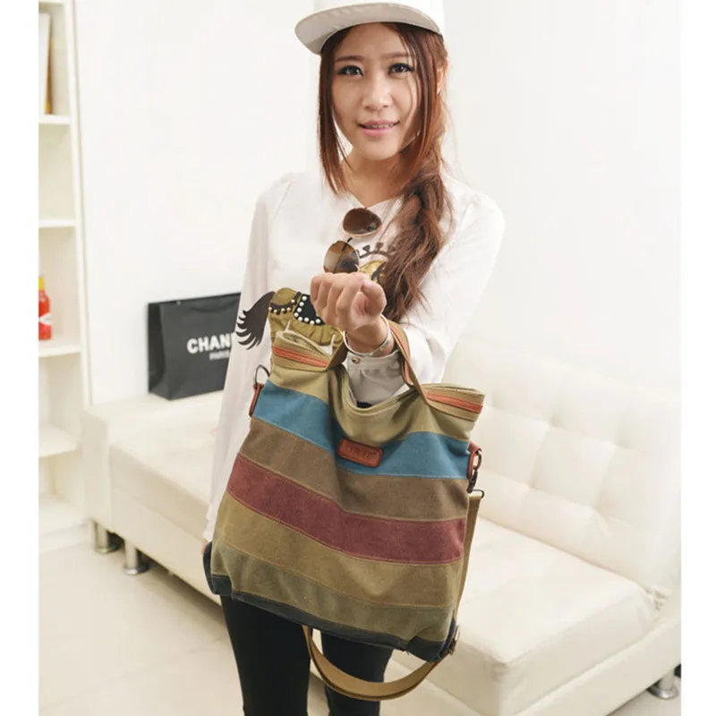 Squirrel fashion panelled color women Messenger Bags vogue Canvas patchwork bolsas Shopping Handbag Casual Tote Shoulder Bag | Багаж и