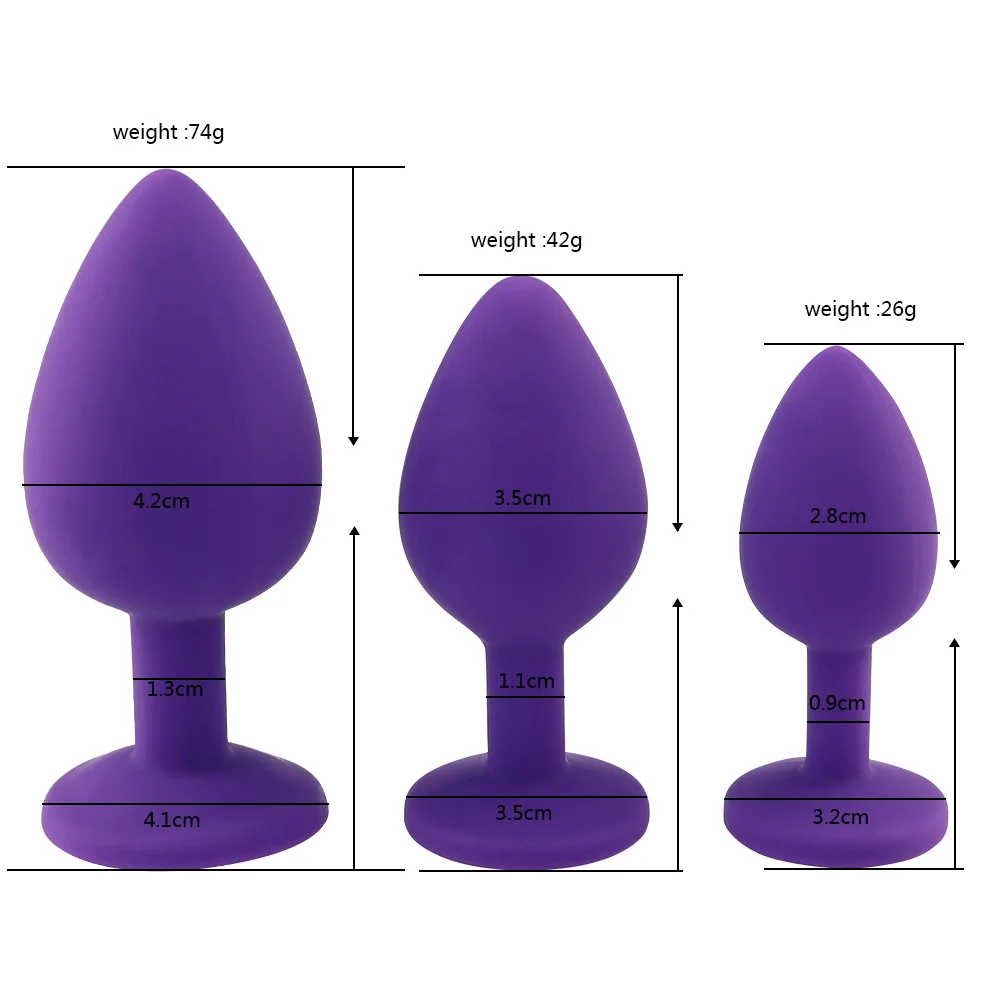 4 Colors Silicone Anal Plug Butt Small Middle Larger Size Massage Female Masturbator Adult Game sex product for couple | Красота и