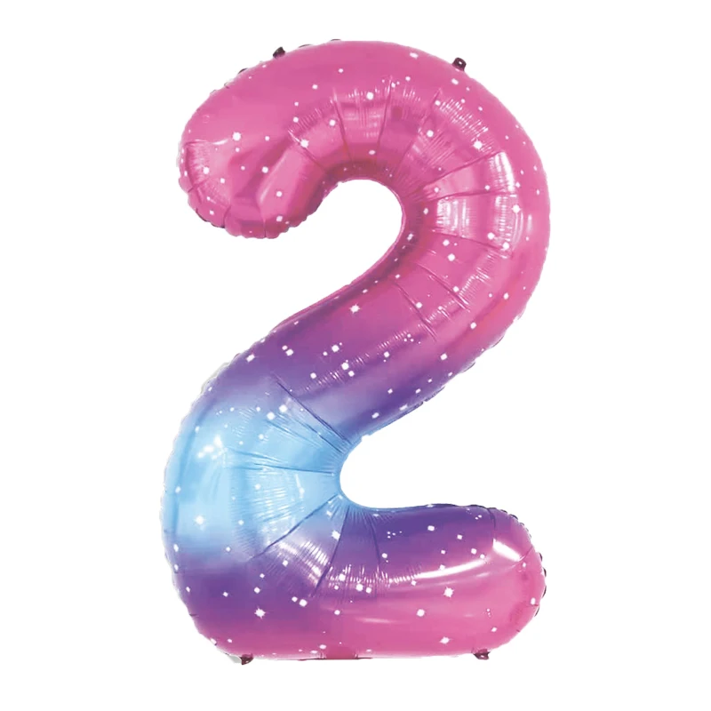 Воздушные шары из фольги в виде градиентных цифр 40 дюймов | Дом и сад