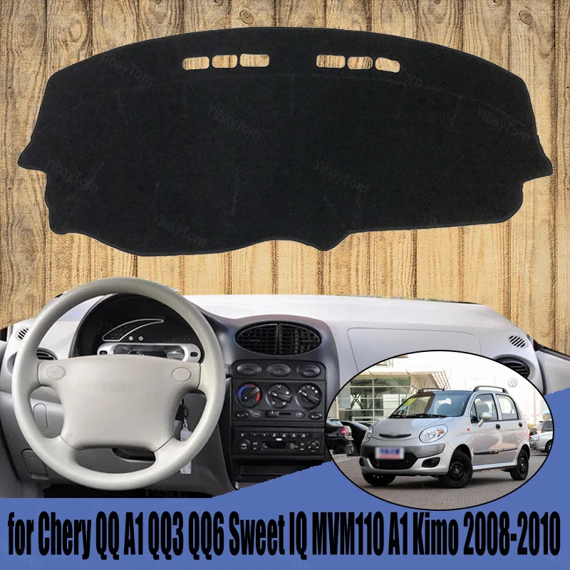 

Car Auto Inner Dashboard Cover Dash Mat Carpet Rug for Chery QQ A1 QQ3 QQ6 Sweet IQ MVM110 A1 Kimo 2008-2010 Sunshade Auto Cape