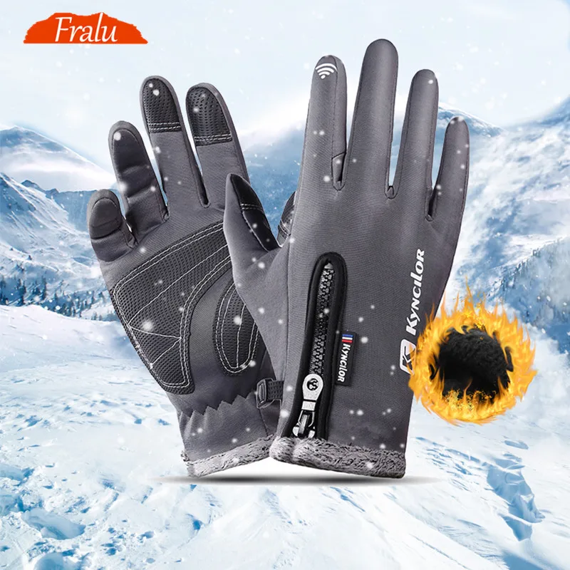

New Winter Motorcycle Men Gloves Windproof No-Slip Outdoor Cycling Ski Warm Touch Screen Gloves Fashion Durable Male Bike Glove