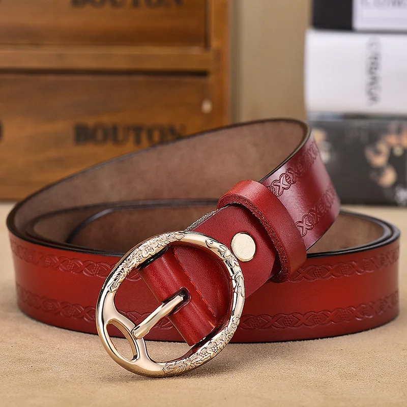 

New Luxury Genuine Leather Belt For Women Jean Strap Casual All Match Ladies Designer High Quality