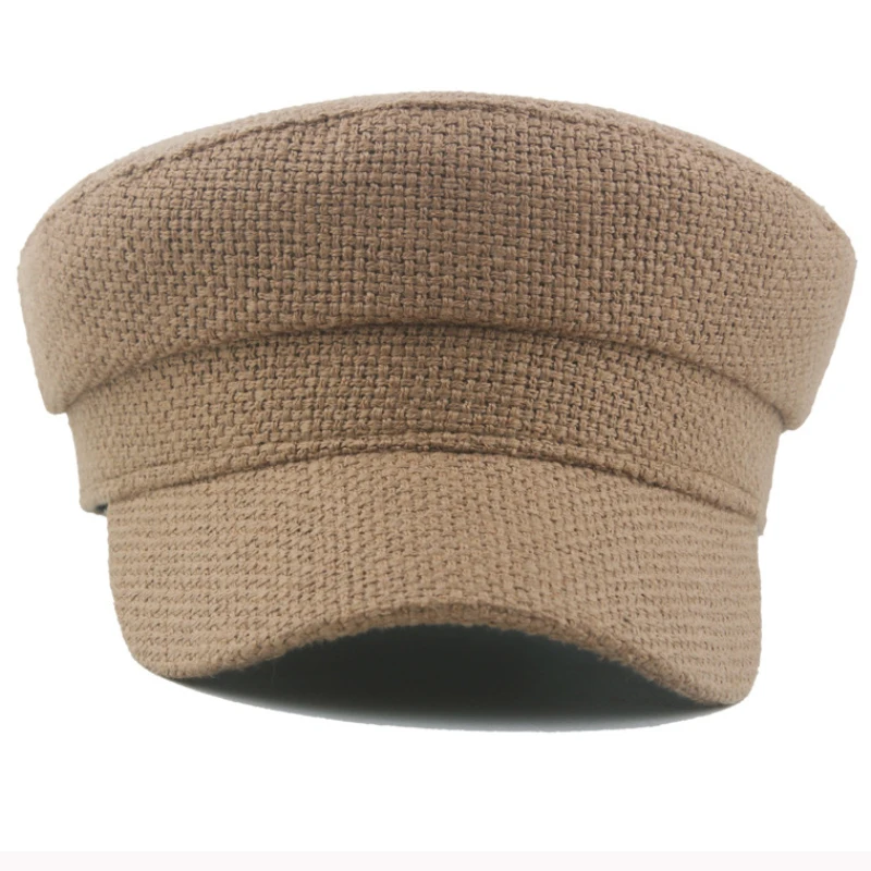 Мужской и женский берет HT3053 льняная Кепка в стиле милитари армейская художника