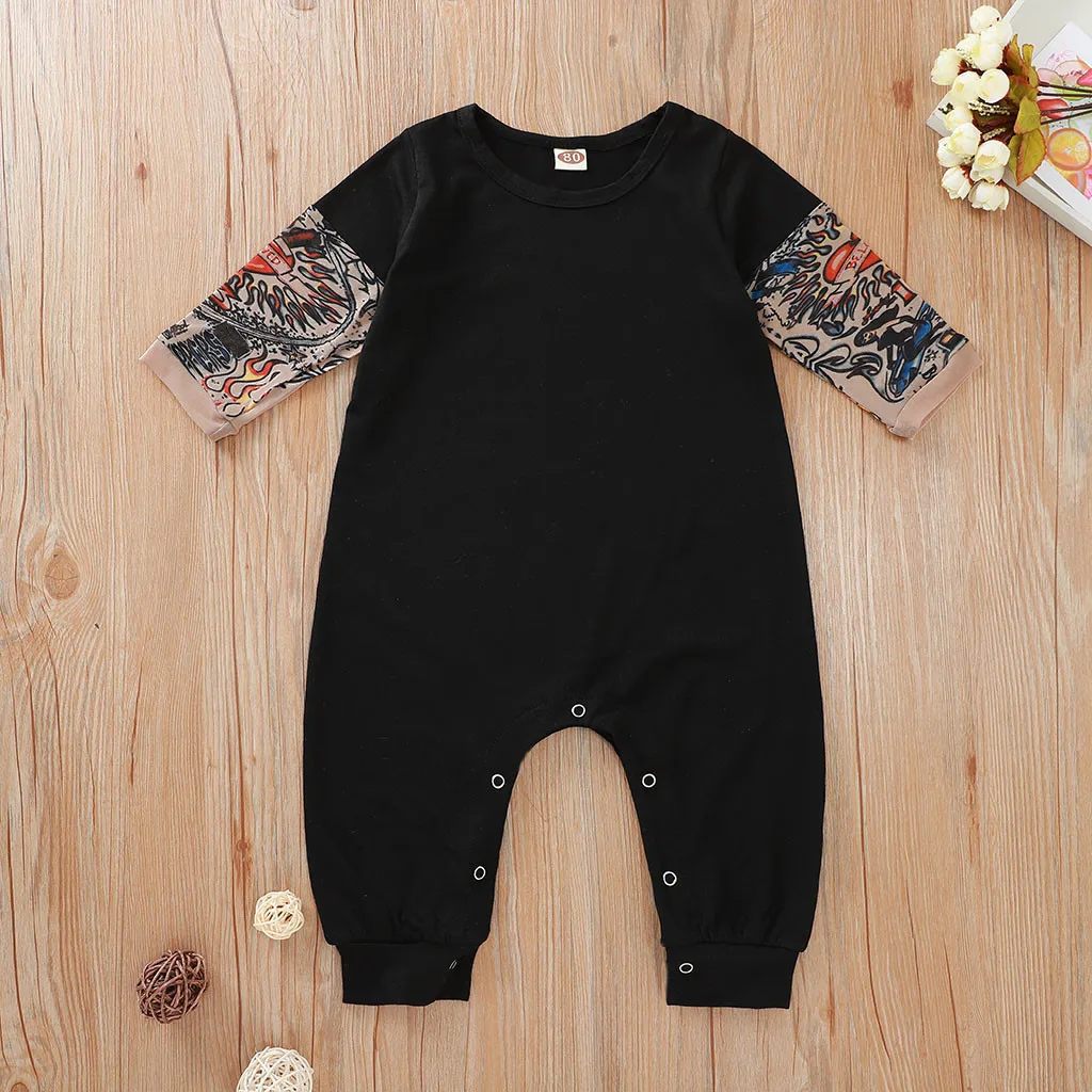 Fashion Baby Rompers Long Sleeve Print Jumpsuit Winter Clothes Pullover O-neck Newborn Roupa Infantil Menino |