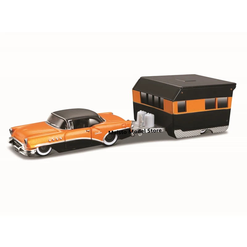 

Maisto 1:64 1955 BUICK CENTURY ALAMEDA TRAILER Design Tow & Go die-cast precision model car Model collection gift