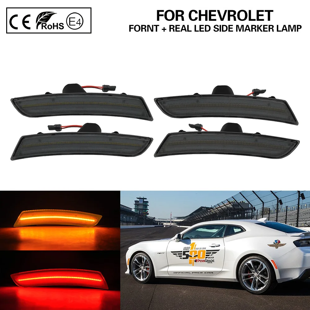Для 2016 2017 2018 2019 2020 2021 Gen6 Chevy Chevrolet Camaro передний/задний светодиодный боковой
