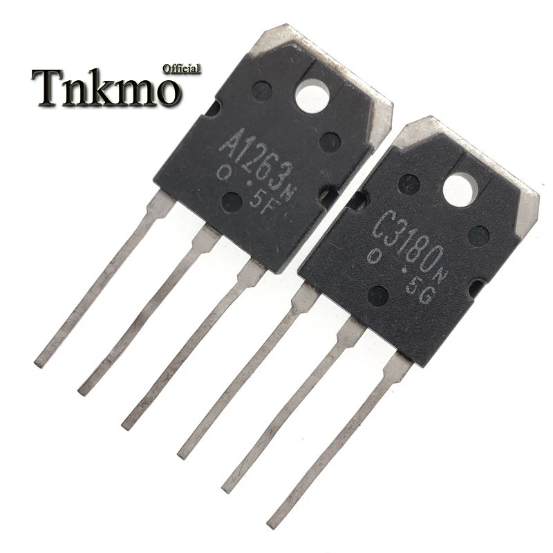 10 пар 2SA1263 2SA1263N A1263N + 2SC3180 2SC3180N C3180N TO3P силикон NPN PNP тройной рассеянный тип
