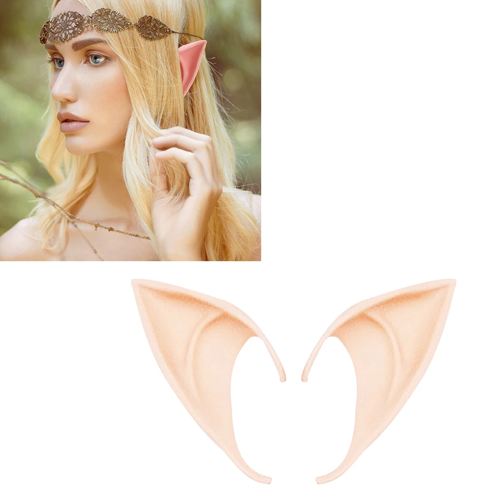 1 пара латексных эльфов уха Pixie наряжаться в костюм острый вампир Гоблин ярмарки