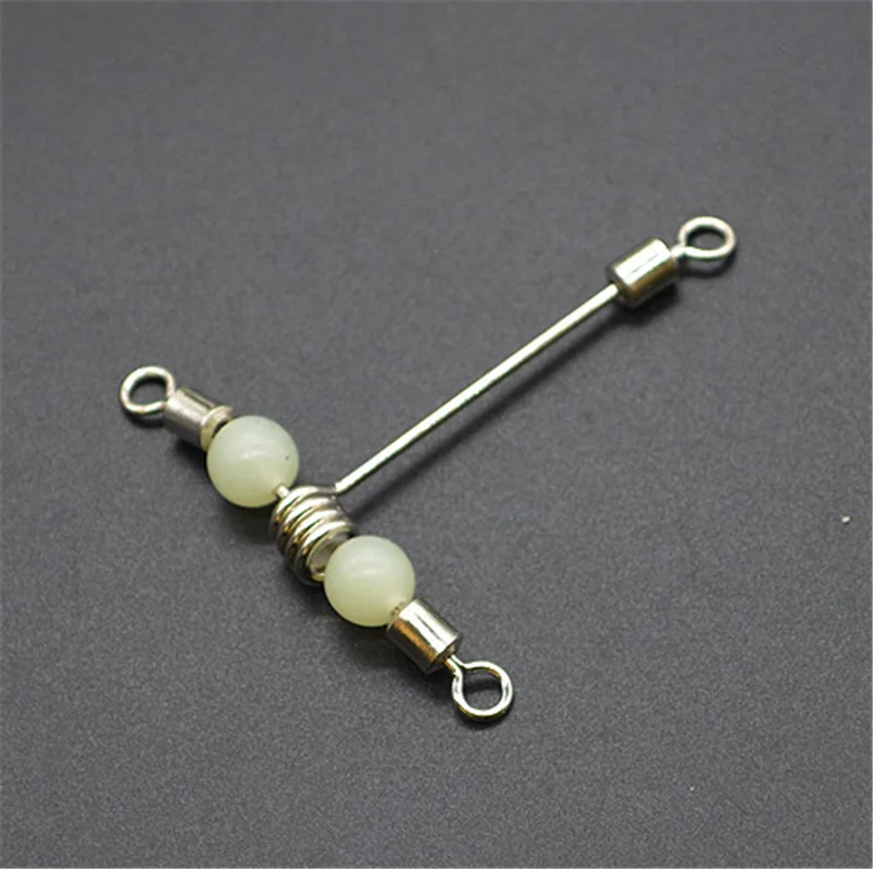 5 шт. тройной светящийся Т-образный перекрестный вертлюг с жемчужными бусинами