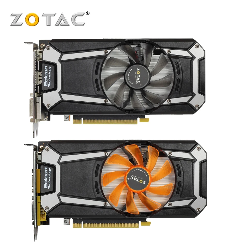 Видеокарта ZOTAC GeForce GTX 750 1 ГБ 128 бит видеокарты GDDR5 для nVIDIA Оригинальная карта GTX750 1GD5