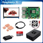Raspberry Pi 4 Model B Kit + SD-карта 64 ГБ + ридер + чехол + 7-дюймовый экран HDMI с держателем для Raspberry pi 4B
