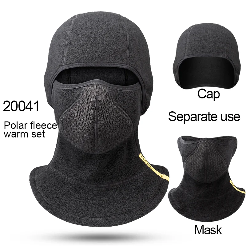 2004001-20041 CoolChange велосипедная маска для лица, Зимняя Теплая Флисовая Лыжная маска для велосипеда, маска для лица, щит сноуборд, шапка, холодный головной убор, велосипедная маска, шарф - Цвет: 2004001-20041