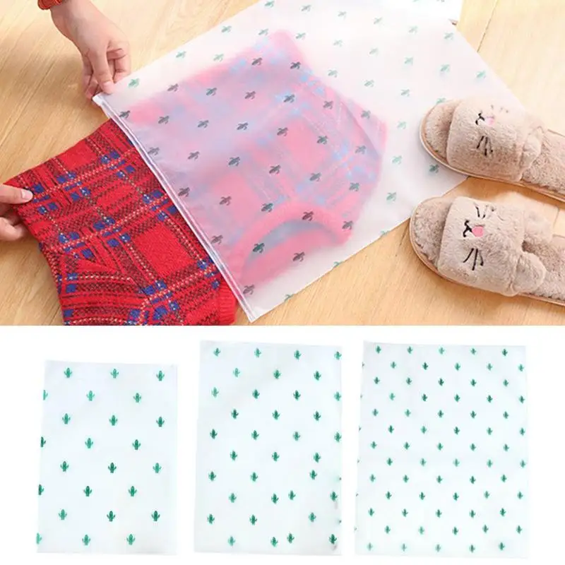 

Portable Travel Storage Bag Organizer Clothes Transparent Self Seal Storage Bag Zipper Lock Package Luggage Plastic Partiti I2Q3