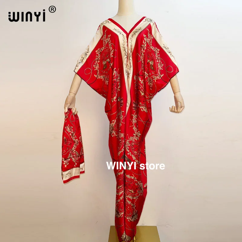 Africa Printed skirt For Women Fashion Design Loose Dress Batwing Maxi Long Femme Vestidos Summer Autumn Party Elegant Dress