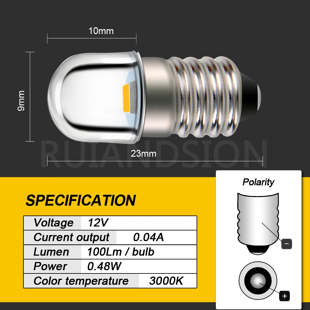 4 шт. E10 P13. Фотовспышка LED PR2 DC 3V 6V 5 V 18V 12V | Автомобили и мотоциклы