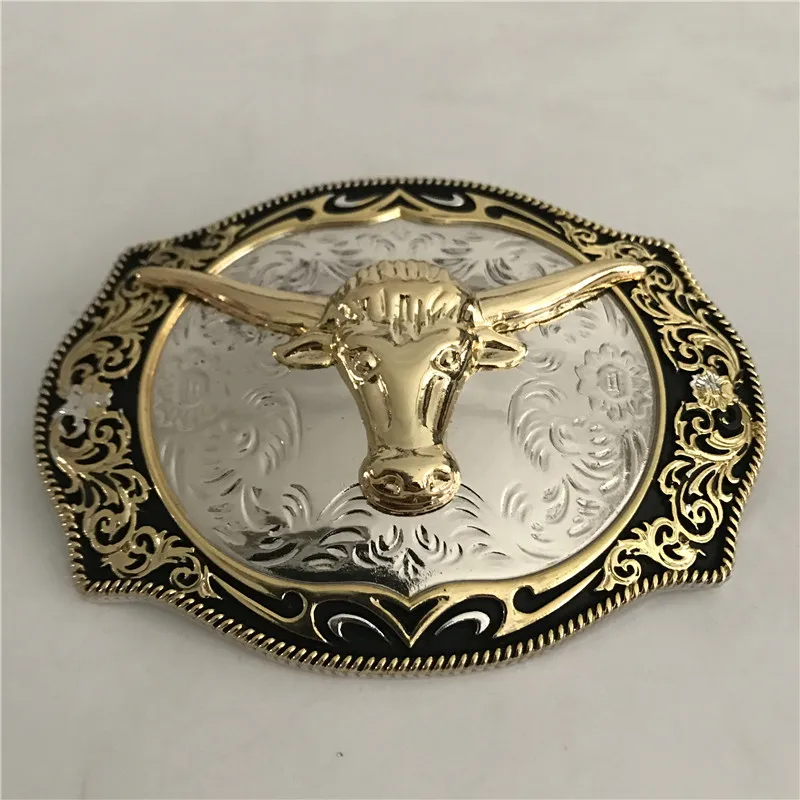 Пряжка для ремня в ковбойском стиле мужчин модный ремень с объемной головой быка