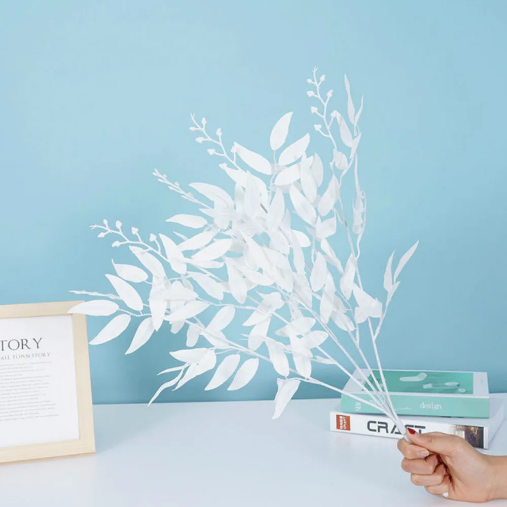 Искусственный белый цветок растение свадебная брошь ветвь шёлковые цветы для