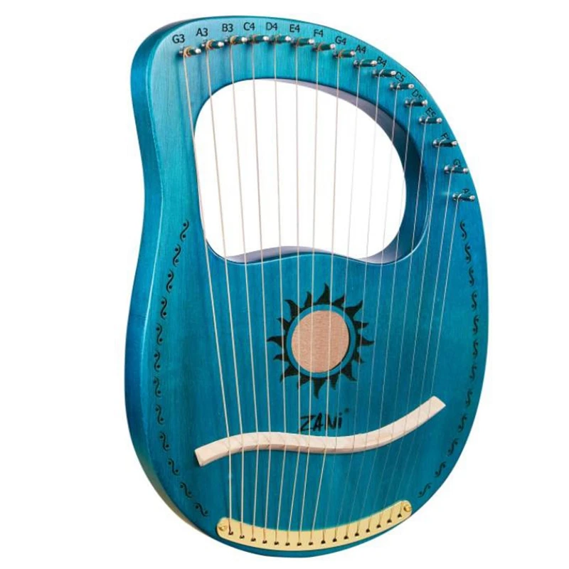 

ZANi Lyre Harp,16 металлических струн, красное дерево Lyre Harp с струнами, гаечный ключ для музыкальных любителей, начинающих, детей, взрослых и т. д.