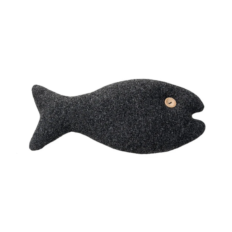

Funny Cat Toy Bite Resistant Cat Pillow Pet Simulation Fish Cat Molar Black Fish Catnip Toy Supplies jouet chat suministros para