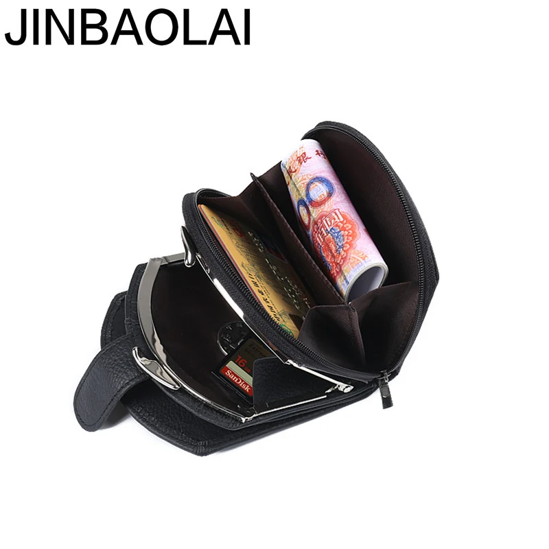 JINBAOLAI из натуральной коровьей кожи Для женщин бумажники, Женский кошелек держатель для карт кожаный Бренд Высокое качество Для женщин кошелек многоцелевой кошелек