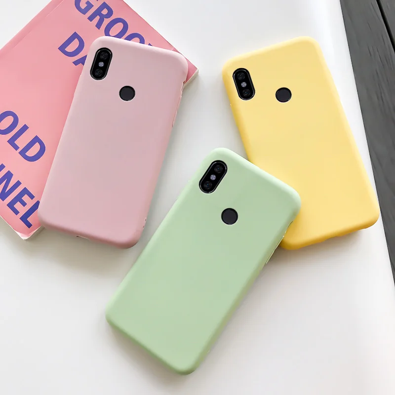 for xiaomi redmi note 5 case silicone macaron colors candy for redmi note 5 pro soft tpu simple black casing phone back cover free global shipping