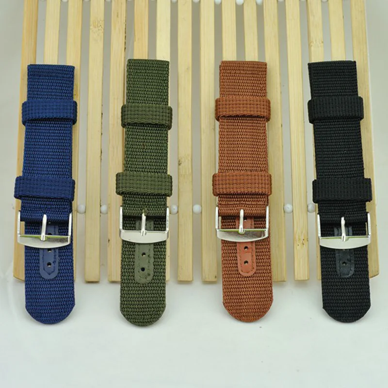 

18mm 20mm 22mm 24mm Canvas Strap Replacement Sports Thickened Nylon Waterproof Watchband for Samsung