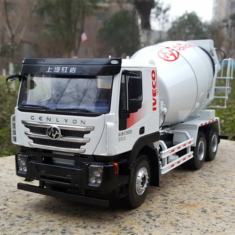 Оригинальные оригинальные 1/24 SAIC Hongyan Iveco Genlvon Бетономешалка мешалка грузовик