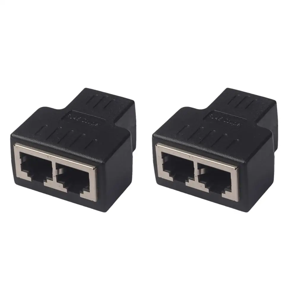 

2 шт., разветвители для сетевого кабеля RJ45, 1-2 канала