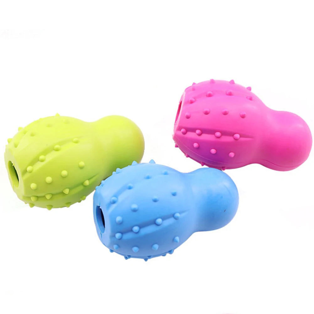 

Rubber Chew Toys Bowling Shape Dog Interactive Toys Bite Resistant Dogs Molar Teeth Cleaning Toy Pets Puppy Cleaning Toys