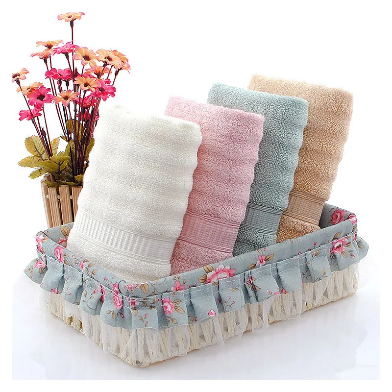 Полотенце хлопковое однотонное быстросохнущее 33 х75 см 4/10 шт. | Дом и сад